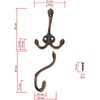 Fuxxer Rustic Iron Hooks, Coat Hooks, Cast Iron Design, Set