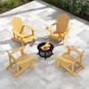 Tangkula Oversized Adirondack Chair, Patio Lounge Chairs w/Adjustable Cup Holder,