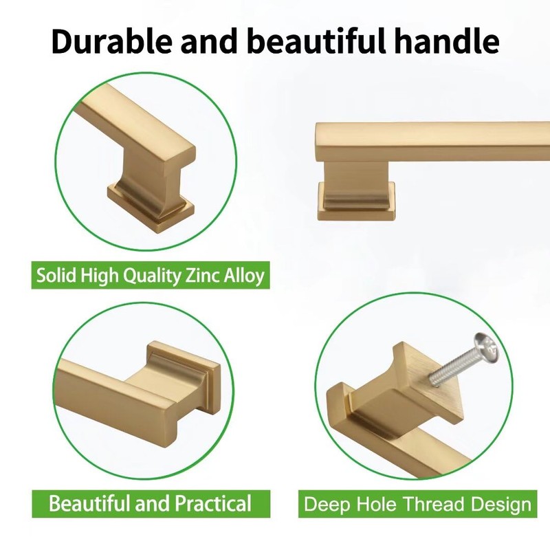 TUNNY 5 Pack Champagne Bronze 12.6Inch(320mm) Hole Centers Kitchen Cabinet
