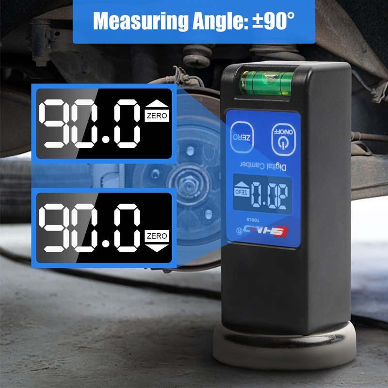 MOTOCOCHE Wheel Alignment Tools Automotive -90° to +90°, Digital Camber