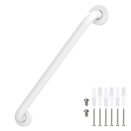 16 Inch Grab Bars for Bathtubs and Showers White, Safety Shower Grab Bars for Seniors Elderly Handicapped, Handicap Grab Bars for Shower with Concealed Screws, Tesuchan