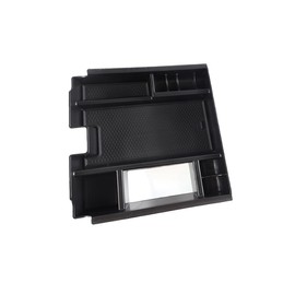 JONKOKO Black Car Center Console Armrest Storage Box Tray for Jaguar XF 2008-2015 ABS Armrest Box Secondary Storage Interior Accessories