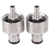 2PCS Stainless Steel Carbonation Cap Forced Carbonation PET Bottle Filling