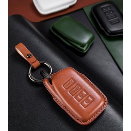 BFDDPPM for Lexus Key Fob Cover Premium Genuine Leather Full Protection Key Shell Key Case Compatible with Lexus RX ES is GS NX LS RC 300h 350 200t 250 300 F 450h 460 600h Smart Key Fob Remote Key