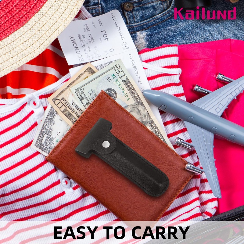Kailund Razor Travel Case, PU Leather Safety Razor Case for