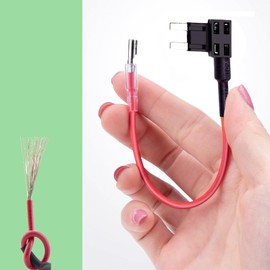 Haojiaho Mini Blade Fuse Holder Fuse with 8 pcs Fuse (3A 5A 7.5A 10A 15A 20A 25A 30A), 12V Car Mini Blade Fuse TAP Adapter with Mini Blade Fuse, Mini Fuse Taps Automotive with Wire Harness, (6 Sets)