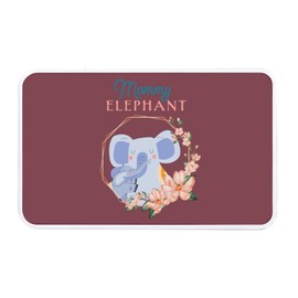 Fabulous Metallbox, Rot, Mommy Elephant and her Baby Drawing Illustration – 11 x 18,5 x 5,5 cm – Aufbewahrungsbox, Schlüssel, Werkzeug, Brotdose, Zucker, Kekse