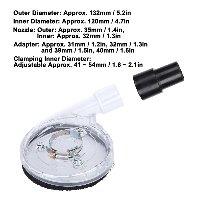 Dust Shroud Kit Dry Grinding Cover Oblique Angle Grinders Accessories
