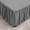 Grey Bed Skirt Full Size Ruffled Bed Skirt with Split