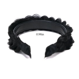 TOECWEGR Hairband Braided Hairpiece Messy Wide 2 Strands Fluffy Braids Wig with Tooth Women Headband Hair Bands