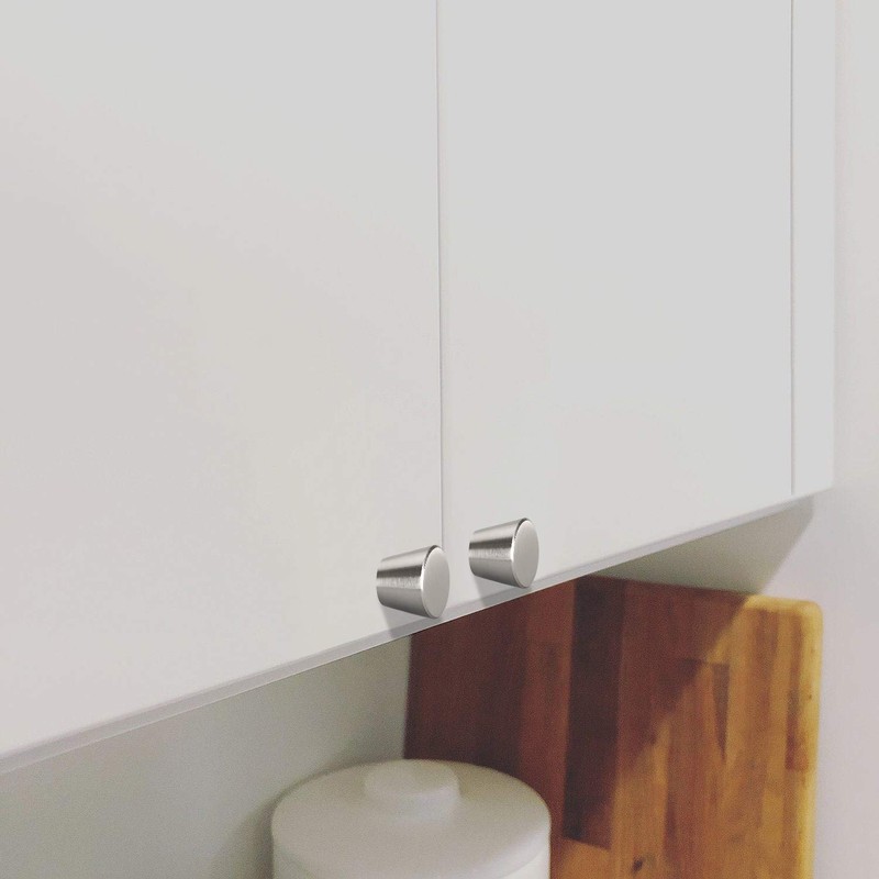 LONTAN Pack of 20 Furniture Knobs, Brushed Stainless Steel Cabinet
