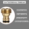 Akiuhen 3/4 Zoll Gartenschlauch Schnellverbinder, Außengewinde Gartenschlauch Wasserhahn Adapter, Messing