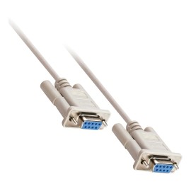 Cable Serial Null Modem Db9 Rs232 Hembra Hembra 1.8 Metros Color Beige