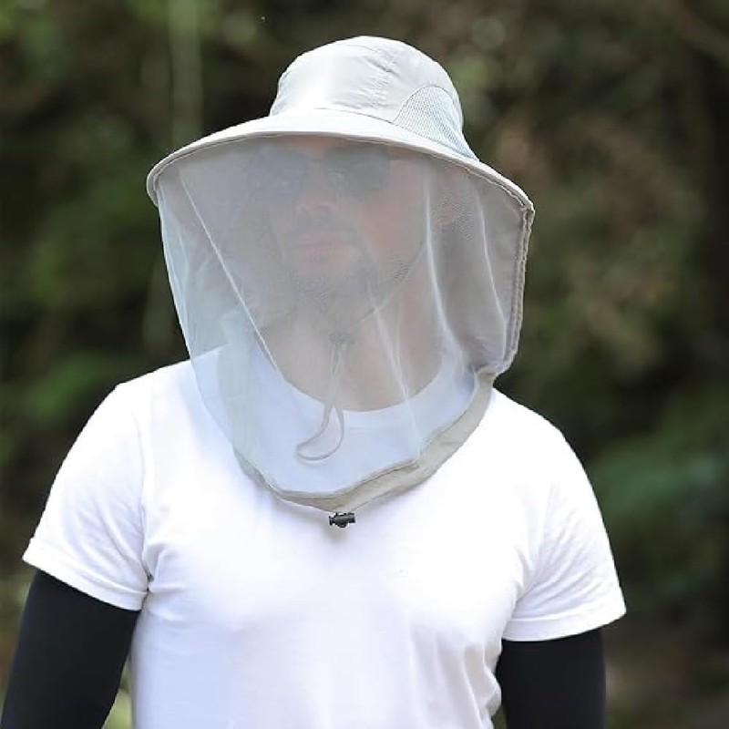 [koundeneko] 虫除け 帽子 ネット付き 通気性 夏用ハット 紫外線対策 UVカット 虫よけキャップ 登山