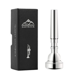 EastRock Trumpet Mouthpiece 7C Trumpet Mouthpiece Silver-Plated Replacement Bb Trumpet Parts Universal Trumpet Practice Mouthpiece for Beginners (7C, Silver)