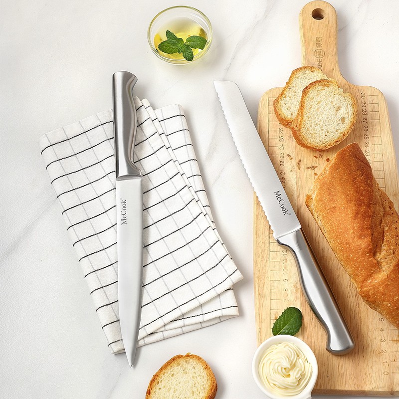 McCook® Knife Sets,German Stainless Steel Kitchen Knives Block Set with