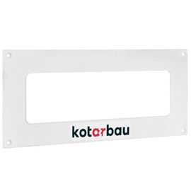 KOTARBAU® Wall Flange 204 x 60 mm Wall Plate Plastic Flange Wall Feedthrough for Flat Ventilation Ducts Ventilation Duct Connector Flange Duct Connector for Flat Duct White