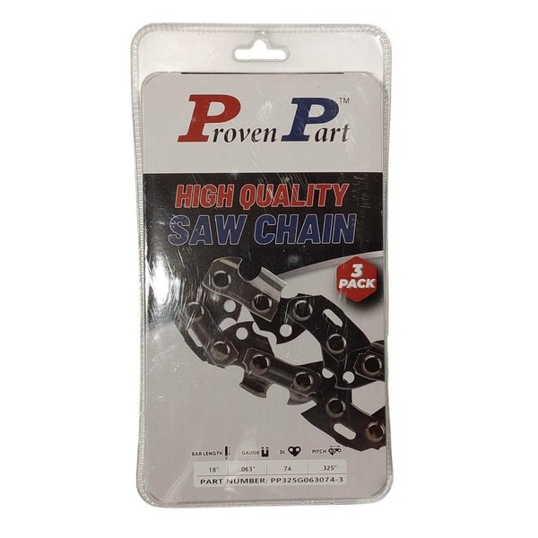 Proven Part 3-Pack of chainsaw Chain 325 Pitch 063 Gauge