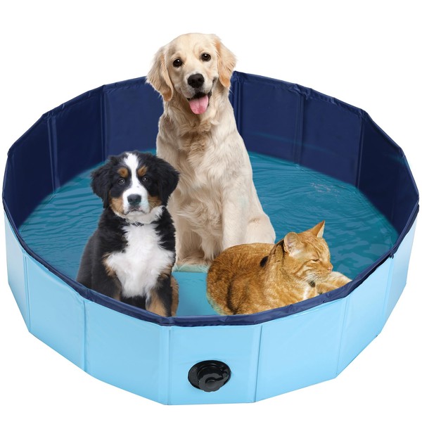 AMGSH Dog Whelping Box, Foldable Birthing Pool for Dogs, Whelping
