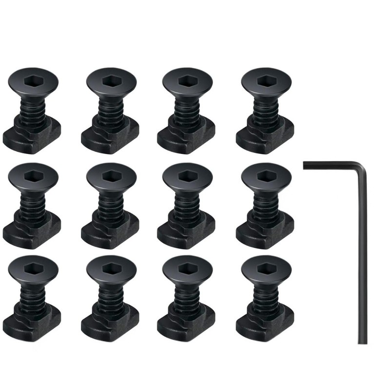 12pcs M5 T-Nut Screw Replacement Sets,Compatible with Rail Mount, Mlok