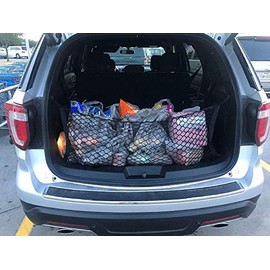 Envelope Style Automotive Elastic Trunk Mesh Cargo Net for Ford Explorer 2020-2025 - Premium Trunk Organizers and Storage - Luggage Net for SUV - Best Car Organizer for Ford Explorer