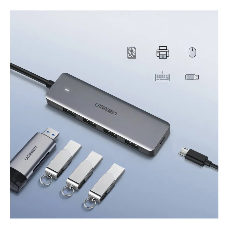 HUB 4 en 1 UGREEN USB a 4 USB 3.0,