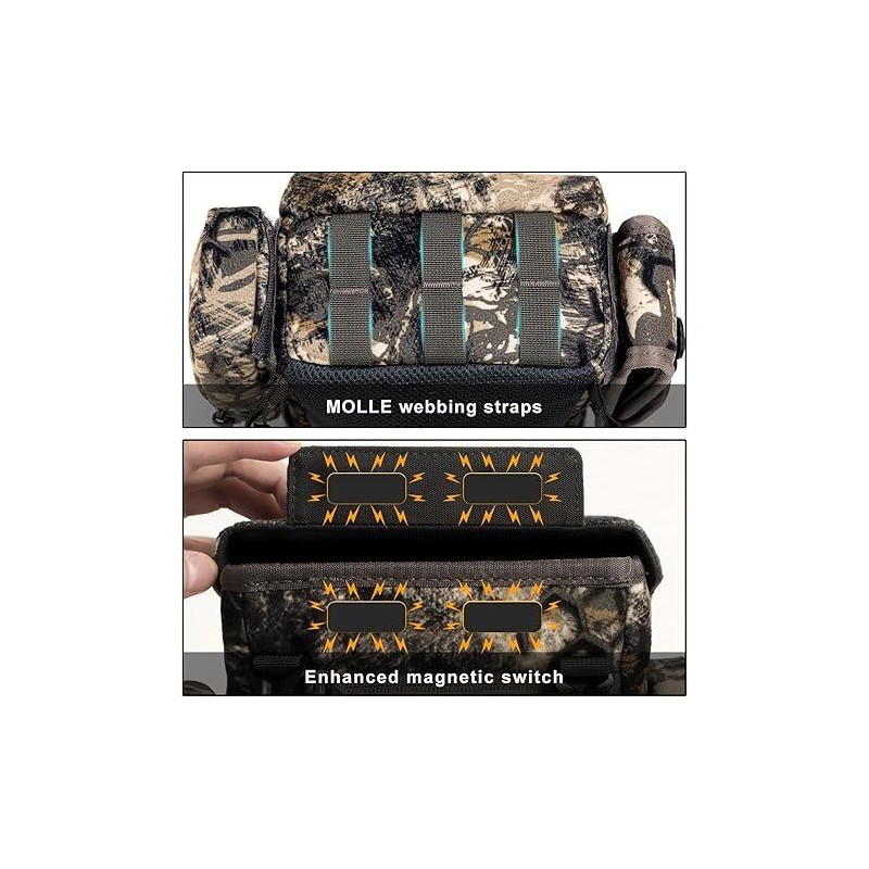 Binocular Harness Chest Pack: Waterproof Bino Case with Rangefinder Pocket