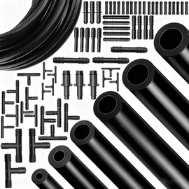 Tnisesm Vacuum Line Kit, 6Pcs 5Ft Vacuum Hose Automotive With 65Pcs Vacuum Line Connectors, High Performance Silicone Hose line Kit for Variety Car Piping System Automotive Replacement Vacuum Hoses