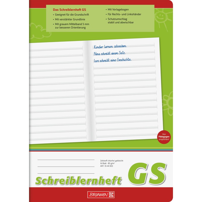 Brunnen 1044003 Learner's GS A4 16 Sheets Line Style (GS)