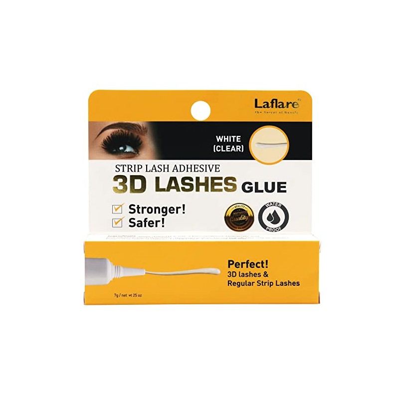 Laflare 3D Lashes Glue, Strip Lash Adhesive, Waterproof, Stronger Eyelash