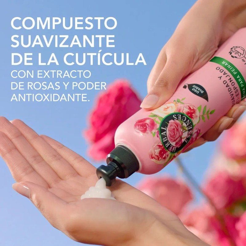 Crema para Peinar Herbal Essences Suavidad Rosa Mosqueta 300 ml