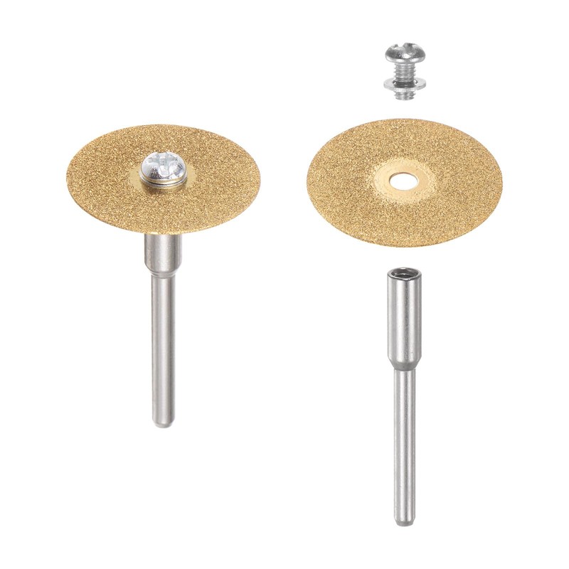 sourcing map 10pcs Diamond Cutting Wheel 22mm Titanium Coating Cut