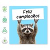 Tarjeta de Feliz Cumpleaños - Feliz Cumpleaños Mapache - Tarjeta