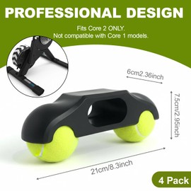 4 Pack Tennis Ball Feets for Wahoo KICKR CORE 2 (2025 Model) with 8 Pack Tennis Balls, for Indoor Bike Cycling Smart Trainers to Make Your Riding More Comfortable (A)