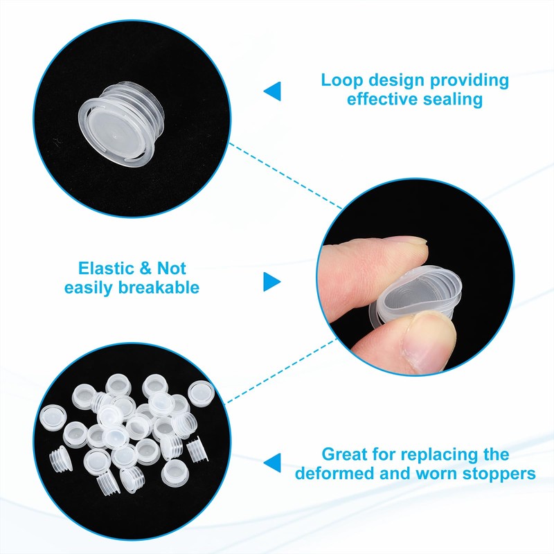 PATIKIL Salt and Pepper Shaker Stoppers 15mm/0.59", 50Pcs Plastic Salt