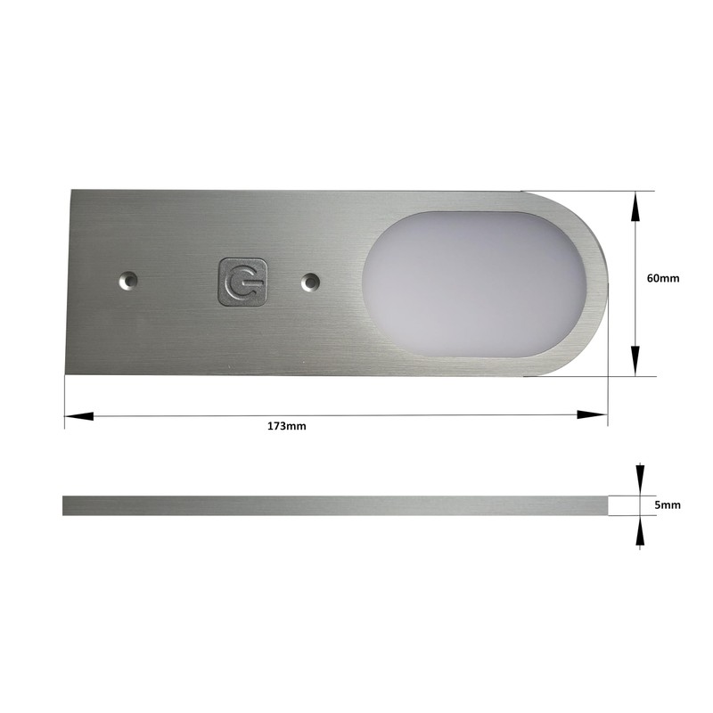 ACCE Aluminium under-unit lights, kitchen, furniture cabinet lights, supper thin,