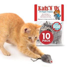 Kats'N Us Fur Mouse Cat Toy - 10 Pak