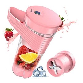 15.5-Ounce Rechargeable Personal 6-Blade Blender for Shakes & Smoothies - Color: Pink