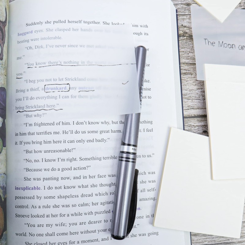 ZORRA 260 PCS Clear Sticky Notes Book Tabs, Clear Sticky