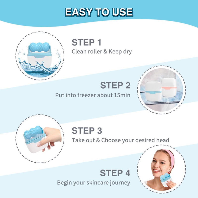 Ice Face Roller Portable Muscle Soreness Migraine Relief 2 in
