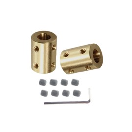 CHANCS Motor Shaft Rigid Sleeve Coupling 7 mm to 10 mm Bore Rigid Coupling Set Screw Motor Accessories for DIY Parts 2 Pieces