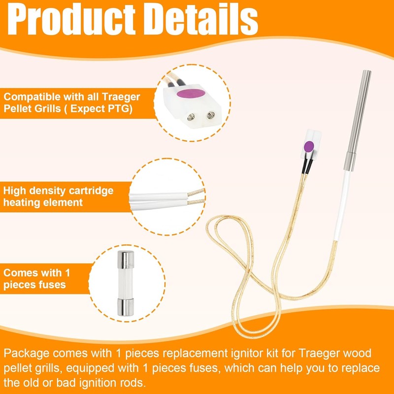 Hot Rod Igniter Kit for Pit Boss, Compatible with Pitboss,