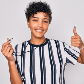 Whistle for Coaches 6 pcs, Stainless Steel Whistles for Teachers with Lanyard, Metal Whistle for Referees, Teachers, Coaches or Emergency Use