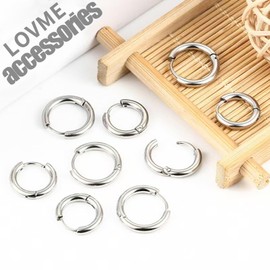 LOVME Gold Stud Hoop Earrings Set for Women, 14K Small Huggie Earrings for Multiple Piercing Hypoallergenic Trendy Jewelry, Dainty Ball Cartilage Earrings for Women's Gifts, 3S-8mmGM-8mmGS-9mmYL,