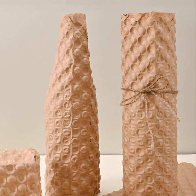 Paper Bubble Wrap Eco Cushioning Wrap, 50 Sheets 29x30cm, Packing