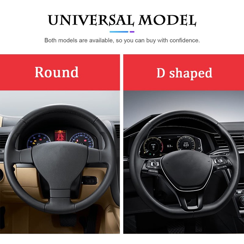 CGEAMDY Universal Car Steering Wheel Cover Non-Slip Breathable Durable Microfiber
