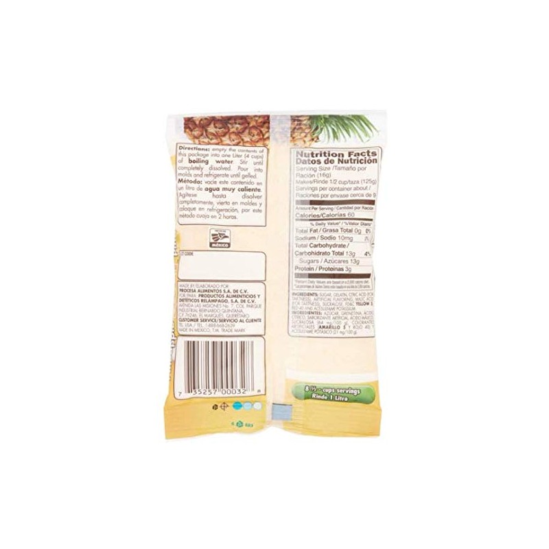 D'Gari Gelatin Dessert Piniapple- Dgari Pina oz- 5 pack (PINEAPPLE)