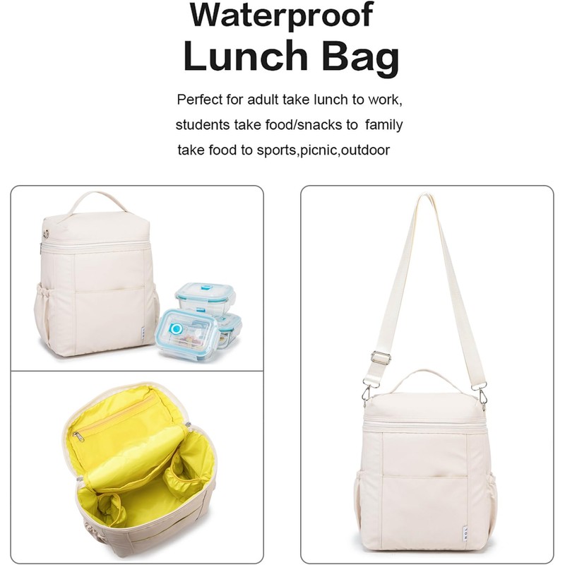 NOL Natural Organic Lifestyle Insulated Lunch Bags for Women Cooler