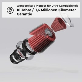 K&N RG-1003RD-L Universal Chrome Filter for Cars and Motorcycles Red