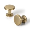 Yanxia Set of 12 Sleek Champagne Bronze Cabinet Knobs with